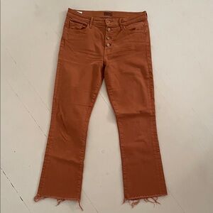 MOTHER Women's Tan Cropped Jeans